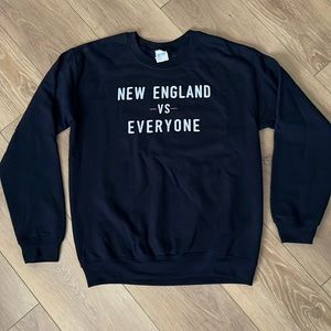 Women’s Size Small New England vs Everyone Crew Neck Navy Blue Sweatshirt